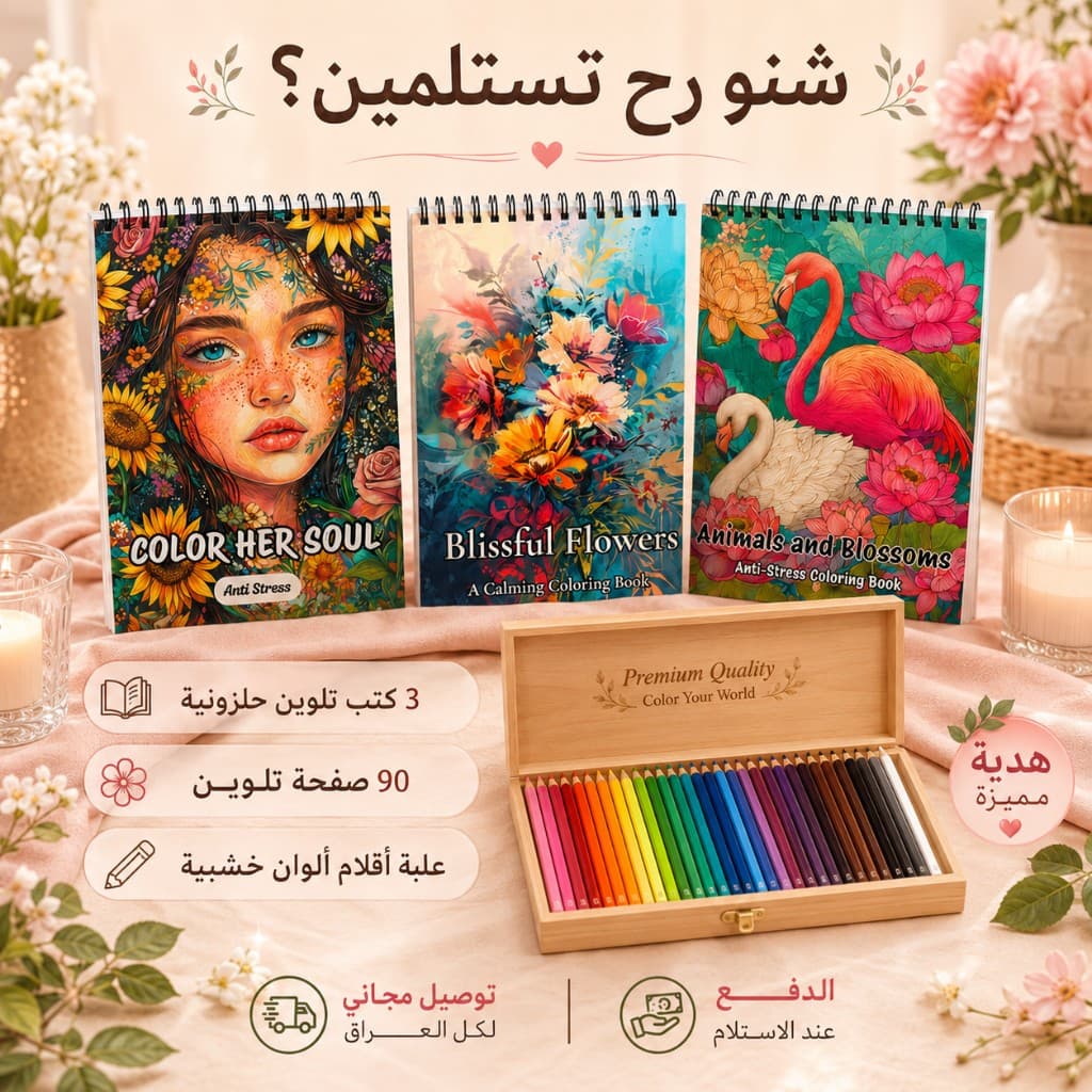 شنو راح تستلمين من باقة لوّني هدوءك